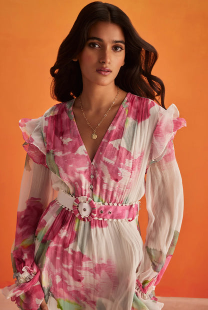Rosa High Low Dress in Pink Floral - FINAL SALE