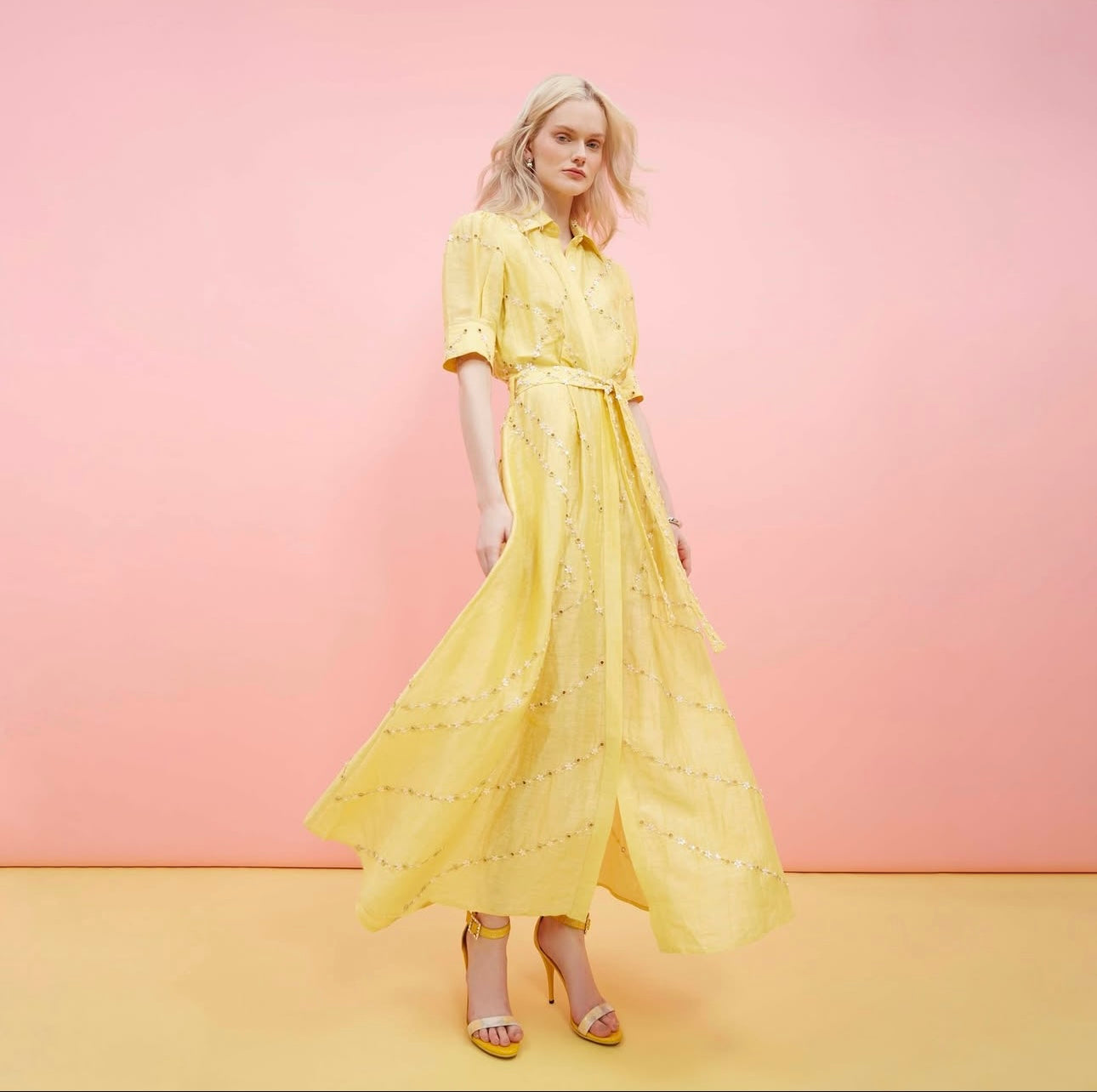 Soleil Eyelet Embroidered Shirtdress