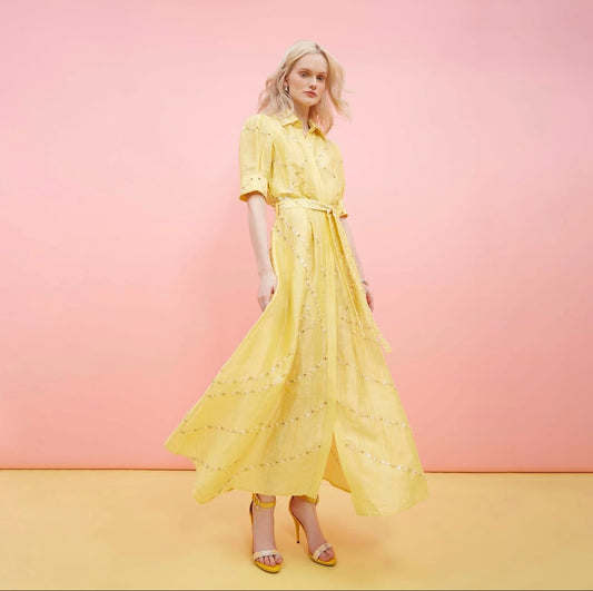 Soleil Eyelet Embroidered Shirtdress