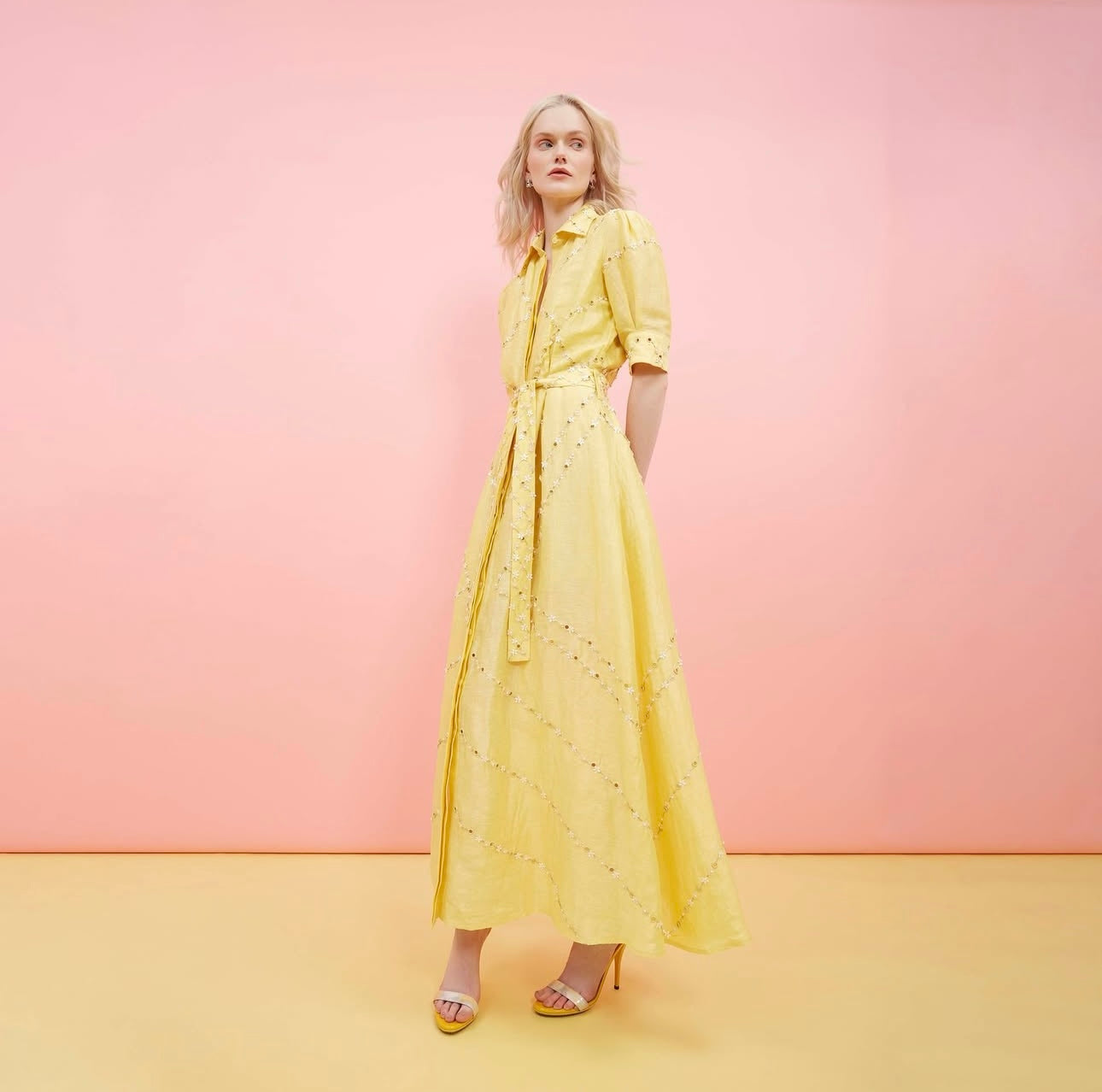 Soleil Eyelet Embroidered Shirtdress