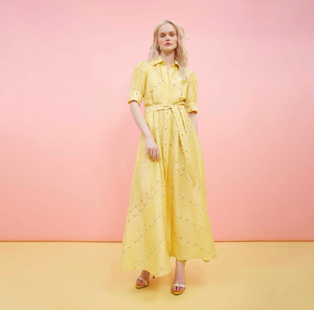 Soleil Eyelet Embroidered Shirtdress