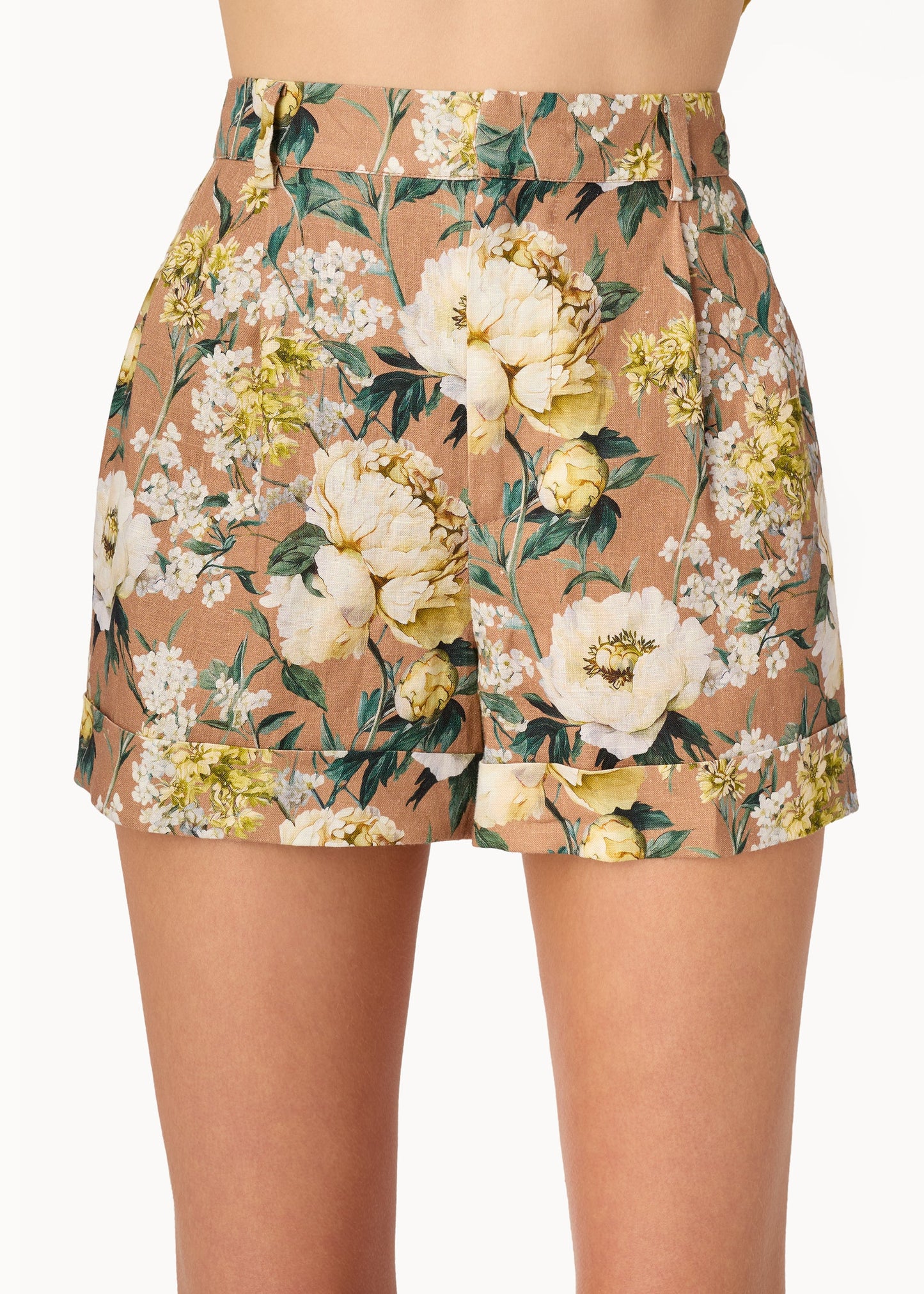 Ravi Linen Short Morning Flourish