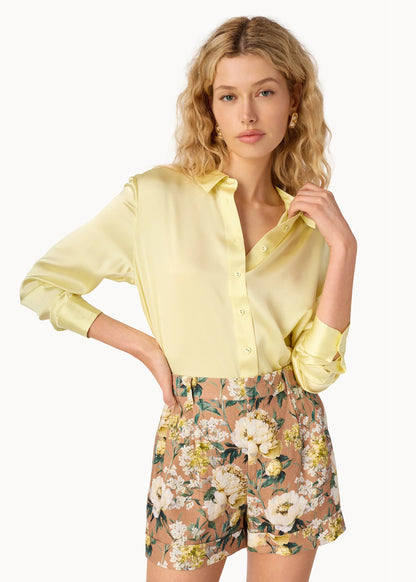Ravi Linen Short Morning Flourish