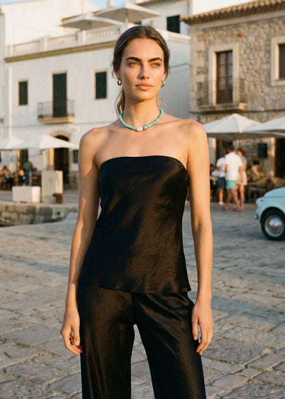 Palma Strapless Top Black