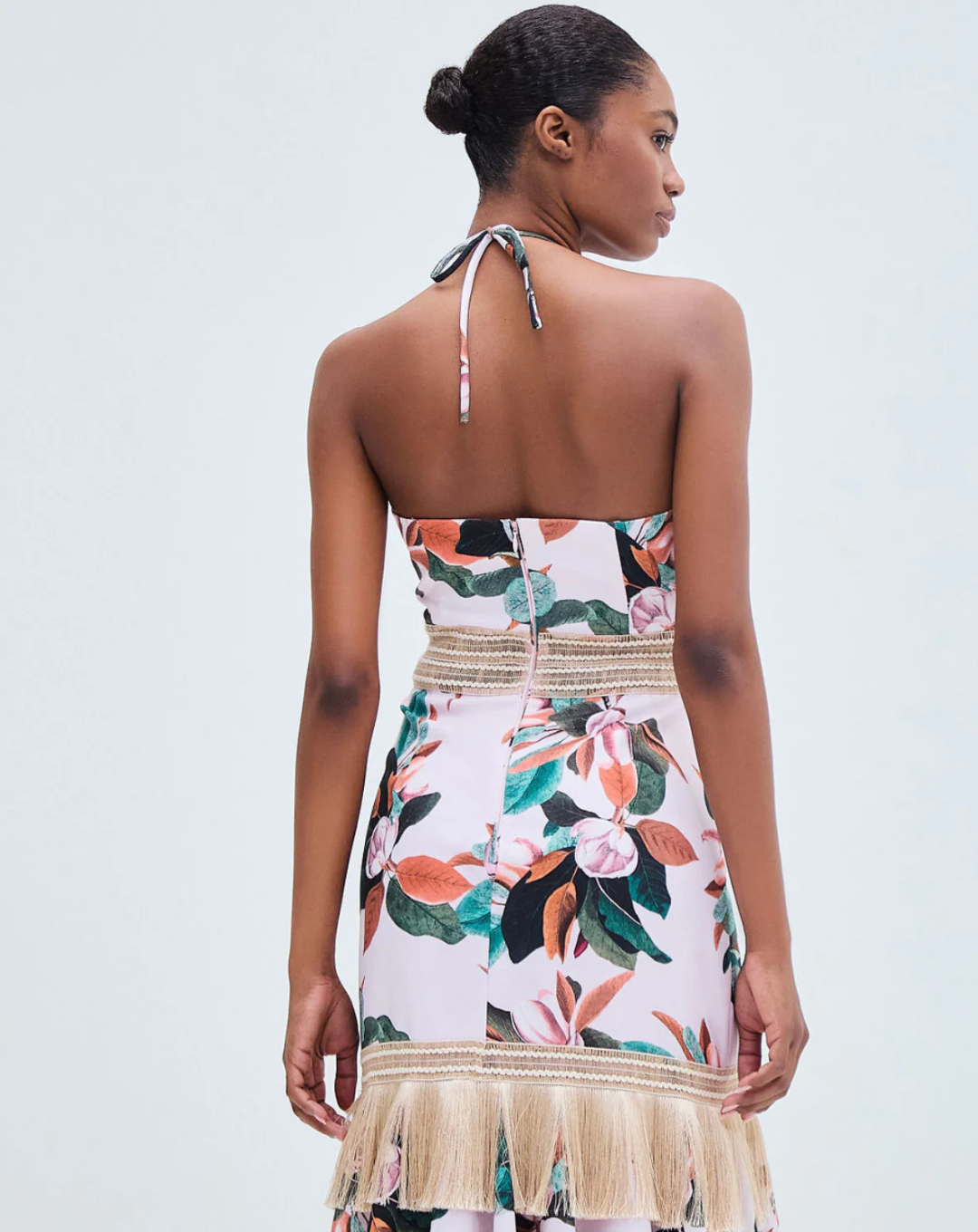 Magnolia Fitted Midi Dress in Chalk Pink - FINAL SALE