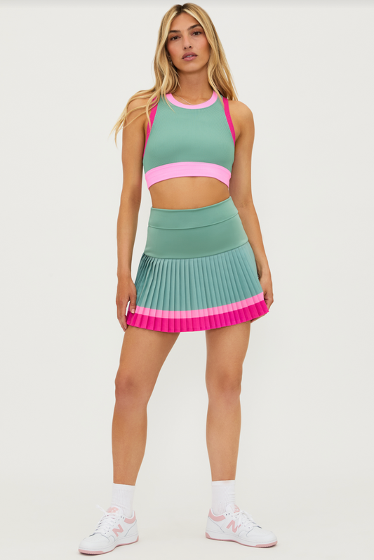 Gloria Skirt in Sage Bloom Colorblock