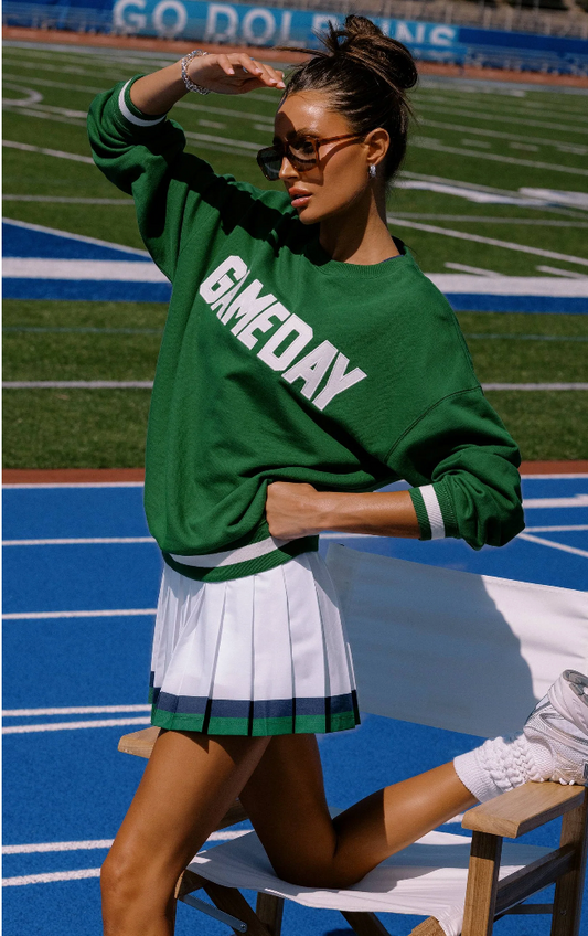 Devyn Sweatshirt Game Day in Green