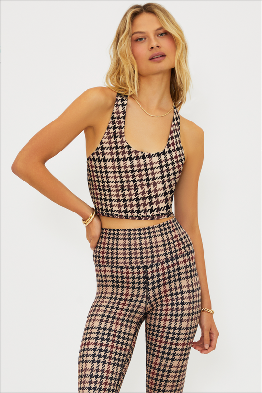 Yara Top in Midnight Houndstooth