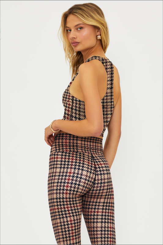 Yara Top in Midnight Houndstooth