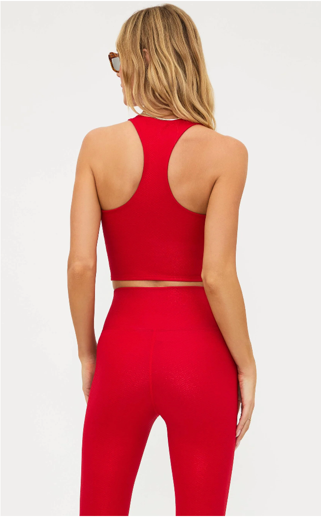 Yara Top Red Shine Waffle