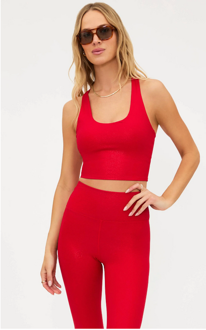 Yara Top Red Shine Waffle