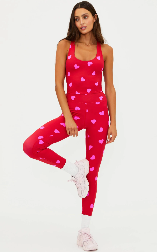 Piper Legging Royal Red Hearts