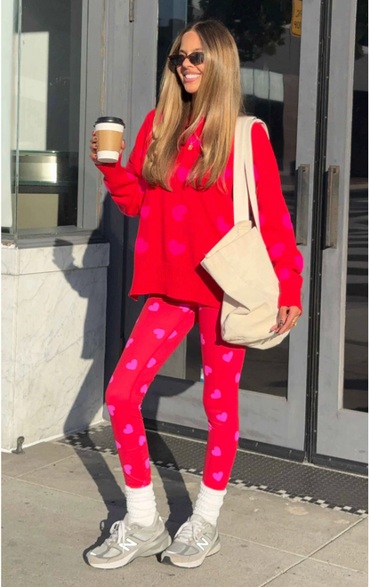 Piper Legging Royal Red Hearts