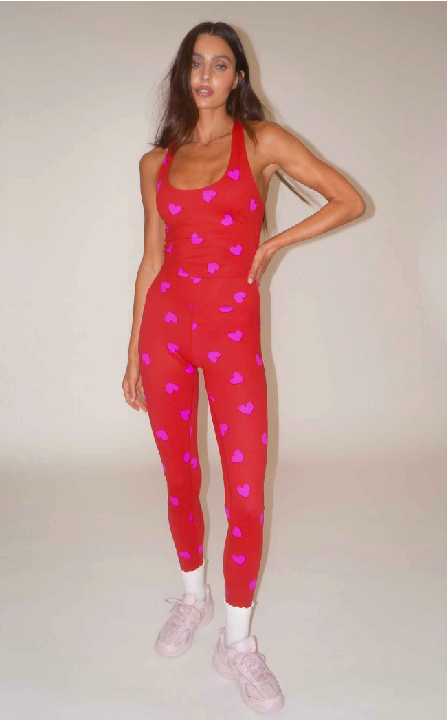 Piper Legging Royal Red Hearts