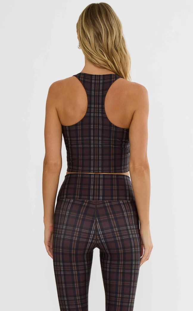 Yara Top Chocolate Bar Plaid