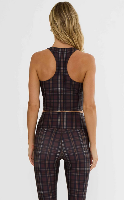Yara Top Chocolate Bar Plaid