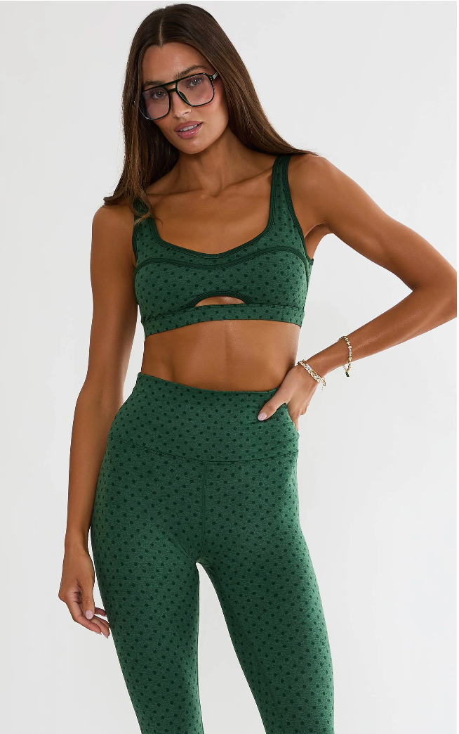 Moxie Top Pine Polka Dot