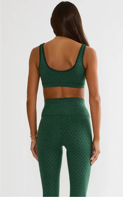 Moxie Top Pine Polka Dot