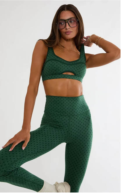 Moxie Top Pine Polka Dot