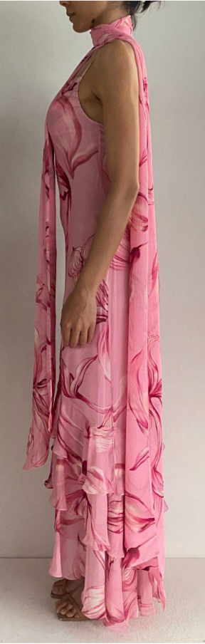 Cowl Maxi Dress With Sash