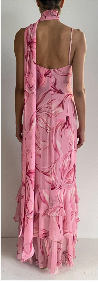 Cowl Maxi Dress With Sash