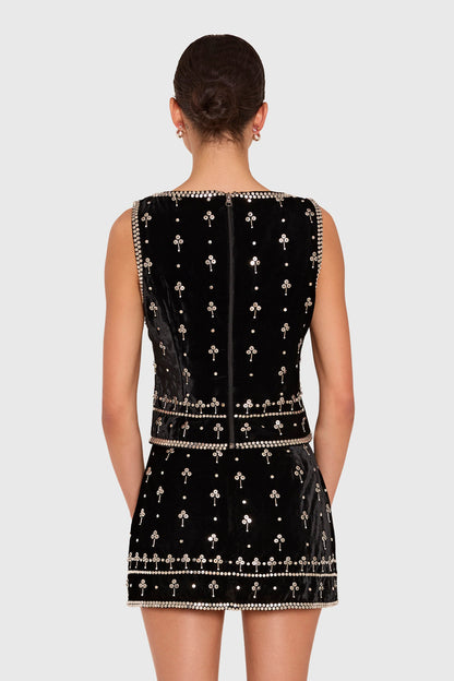 Ines Top in Studded Velvet