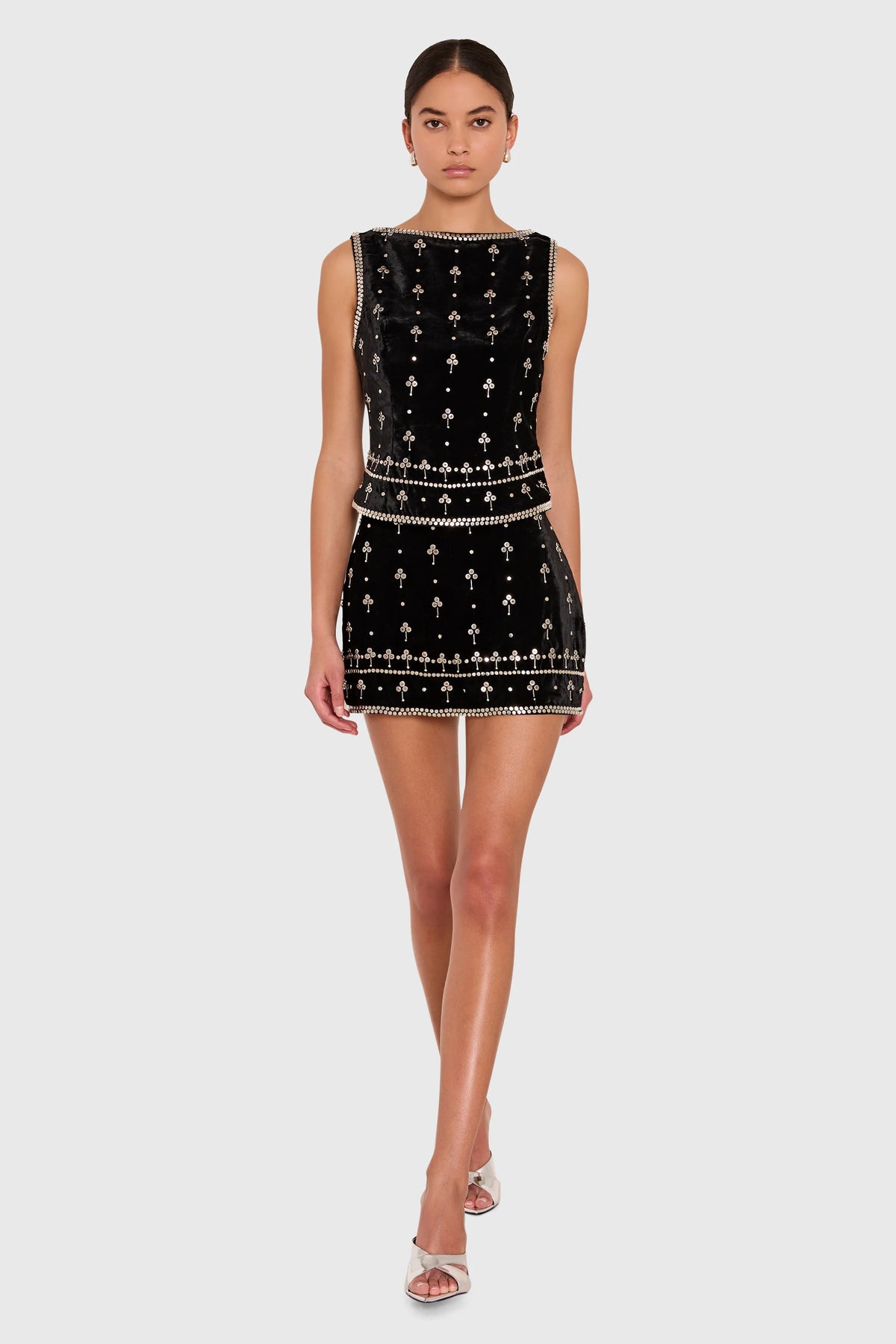 Miles Skirt in Studded Velvet