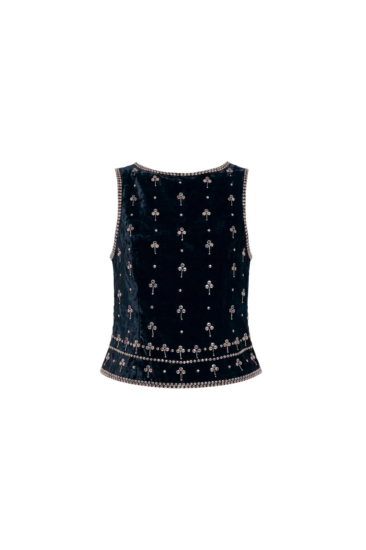 Ines Top in Studded Velvet
