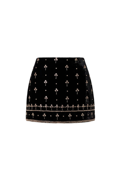 Miles Skirt in Studded Velvet