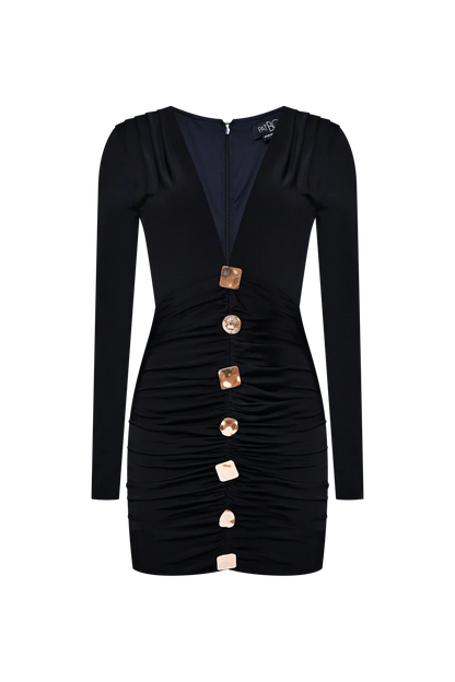 Moonlit Jersey Long Sleeve Mini Dress
