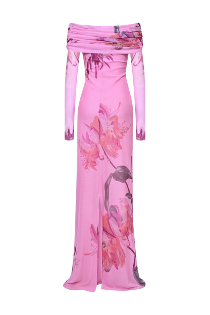 Honey Flower Tulle Maxi Dress