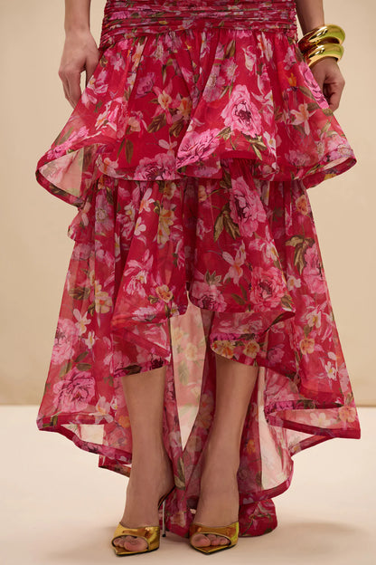 Peony Asymmetrical Maxi Dress (Runway)