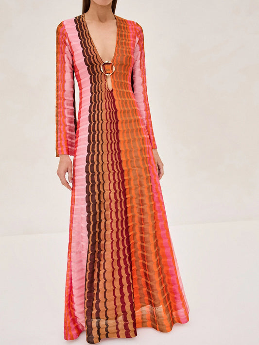 Vibe Dress in Orange Multi