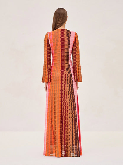 Vibe Dress in Orange Multi