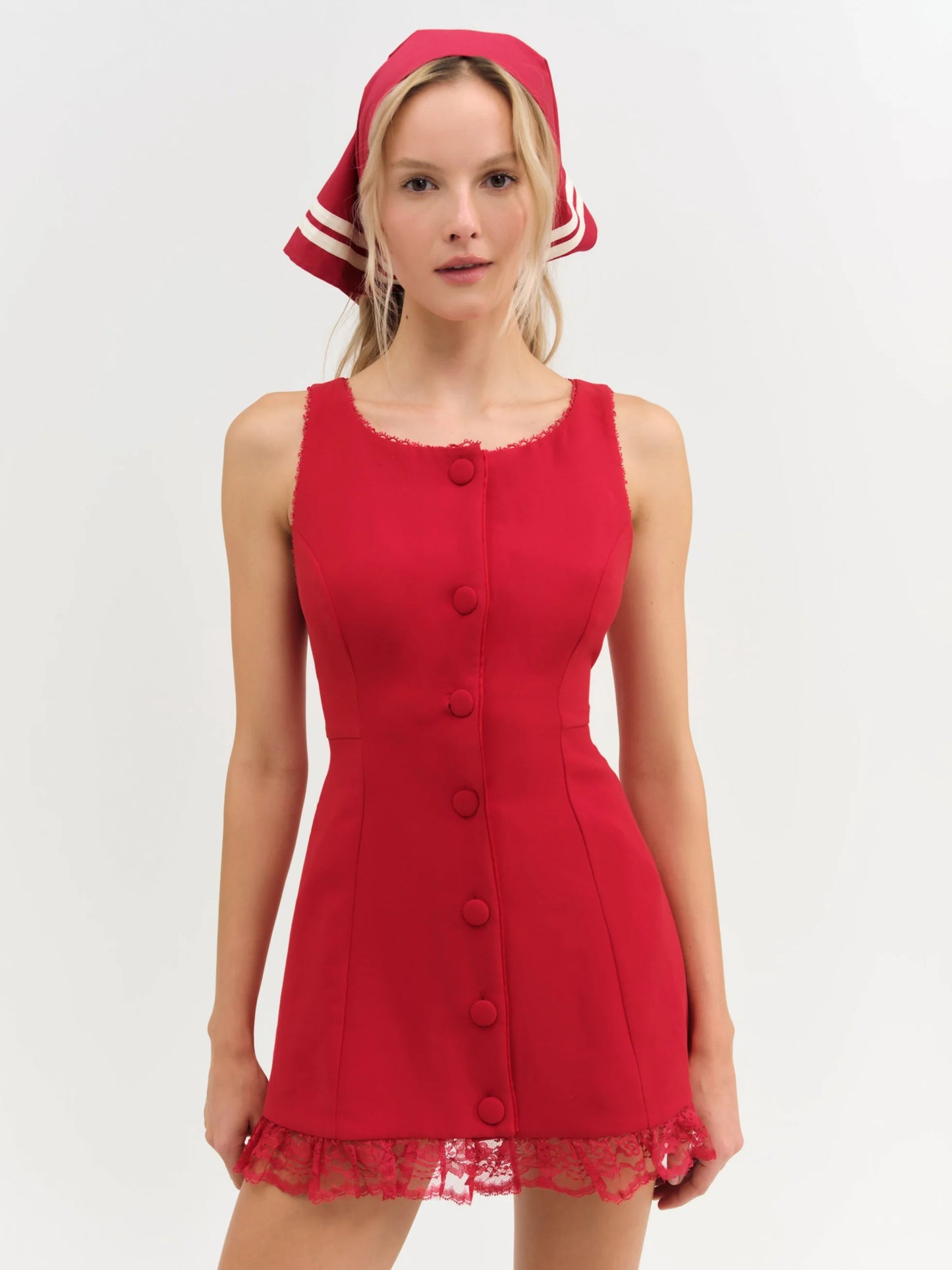 For Love & Lemons - Venus Mini Dress in Red