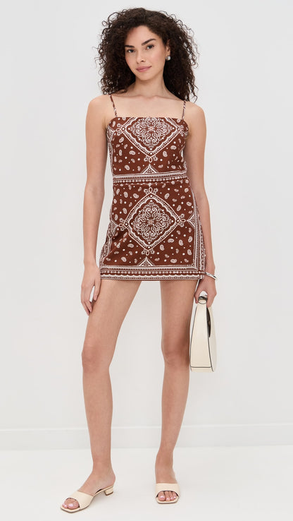 Amanda Uprichard - Avani Skort Romper in Montana Print