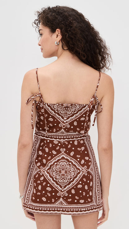 Amanda Uprichard - Avani Skort Romper in Montana Print