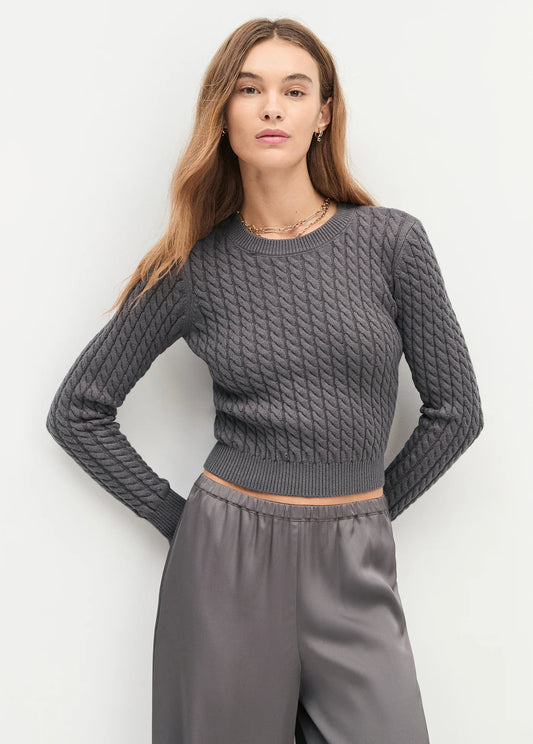 Favorite Daughter - The Feel Good Sweater in Grey Shadow