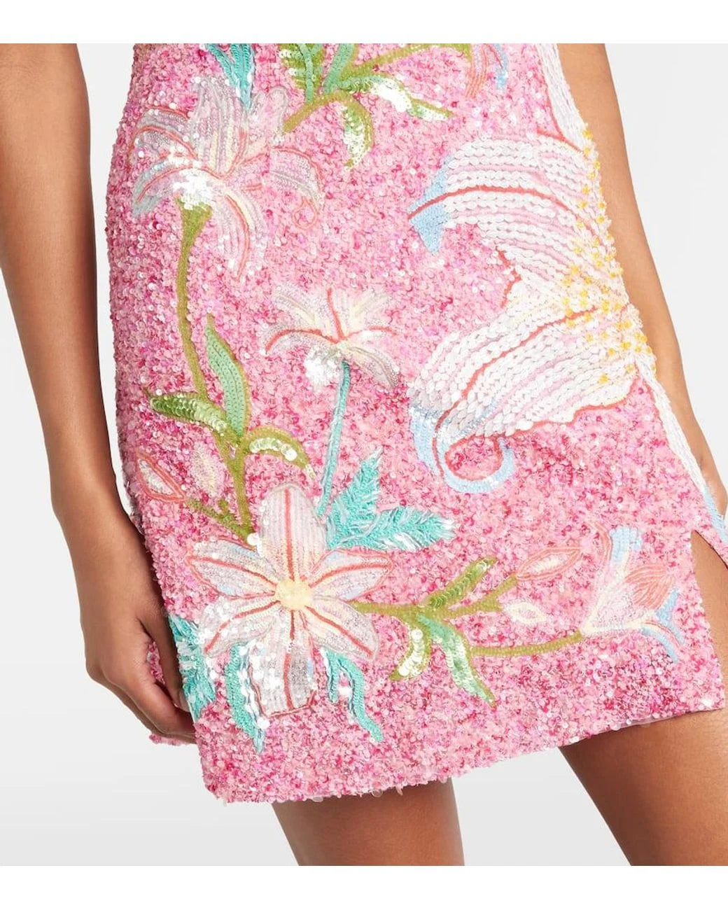 Pink Fleur Oasis Sequined Minidress