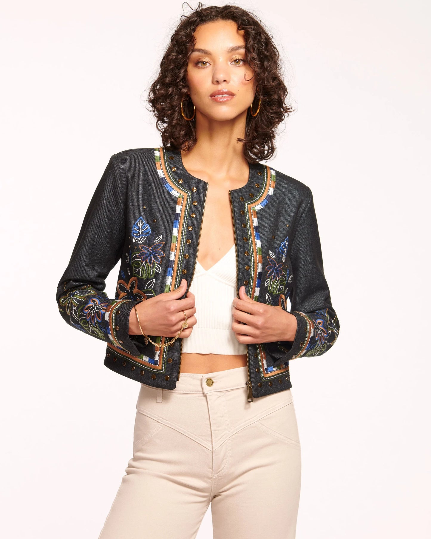 Mav Embroidered Denim Jacket - FINAL SALE