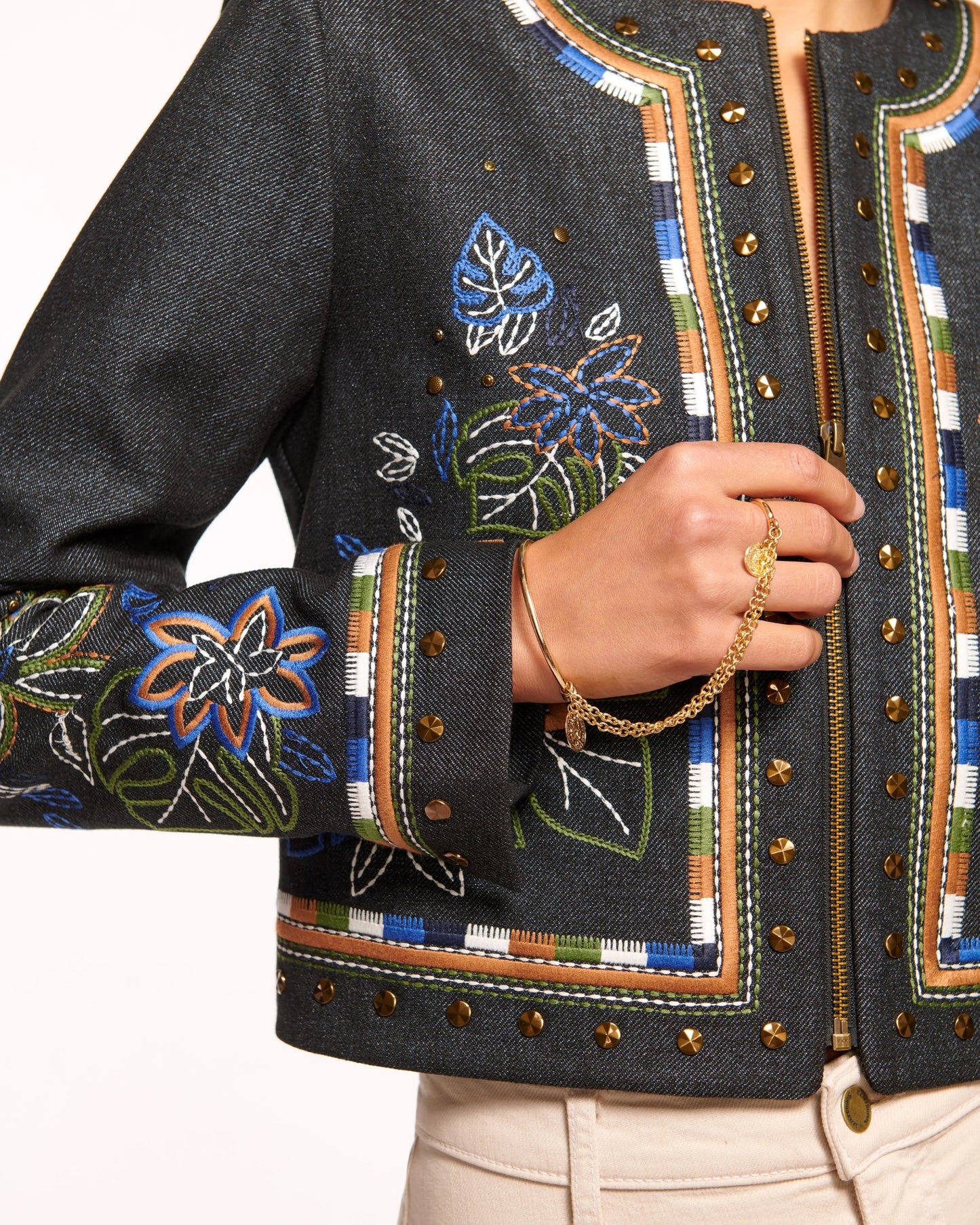 Mav Embroidered Denim Jacket - FINAL SALE