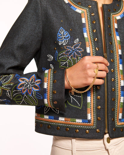 Mav Embroidered Denim Jacket - FINAL SALE