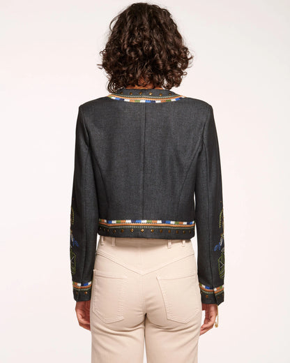Mav Embroidered Denim Jacket - FINAL SALE