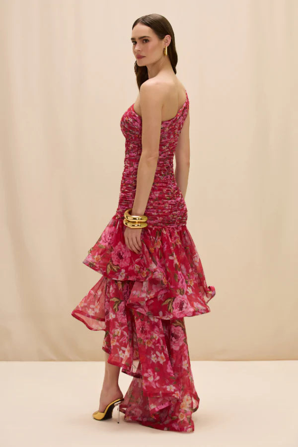 Peony Asymmetrical Maxi Dress (Runway)